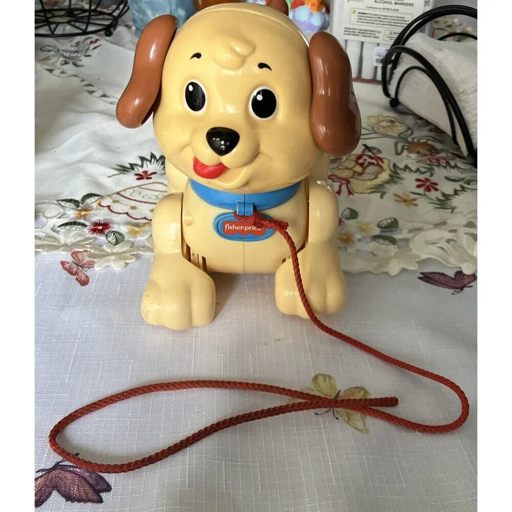 Fisher-Price Pull Along Puppy Dog Toy • Vintage Style • Excellent Condition